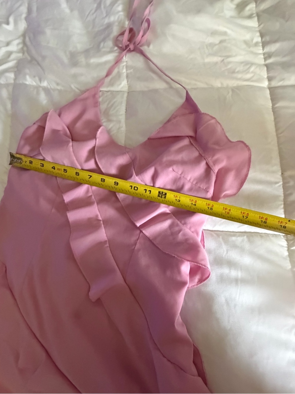 Amazon Pink Ruffle Slip Dress - Picture 6 of 8
